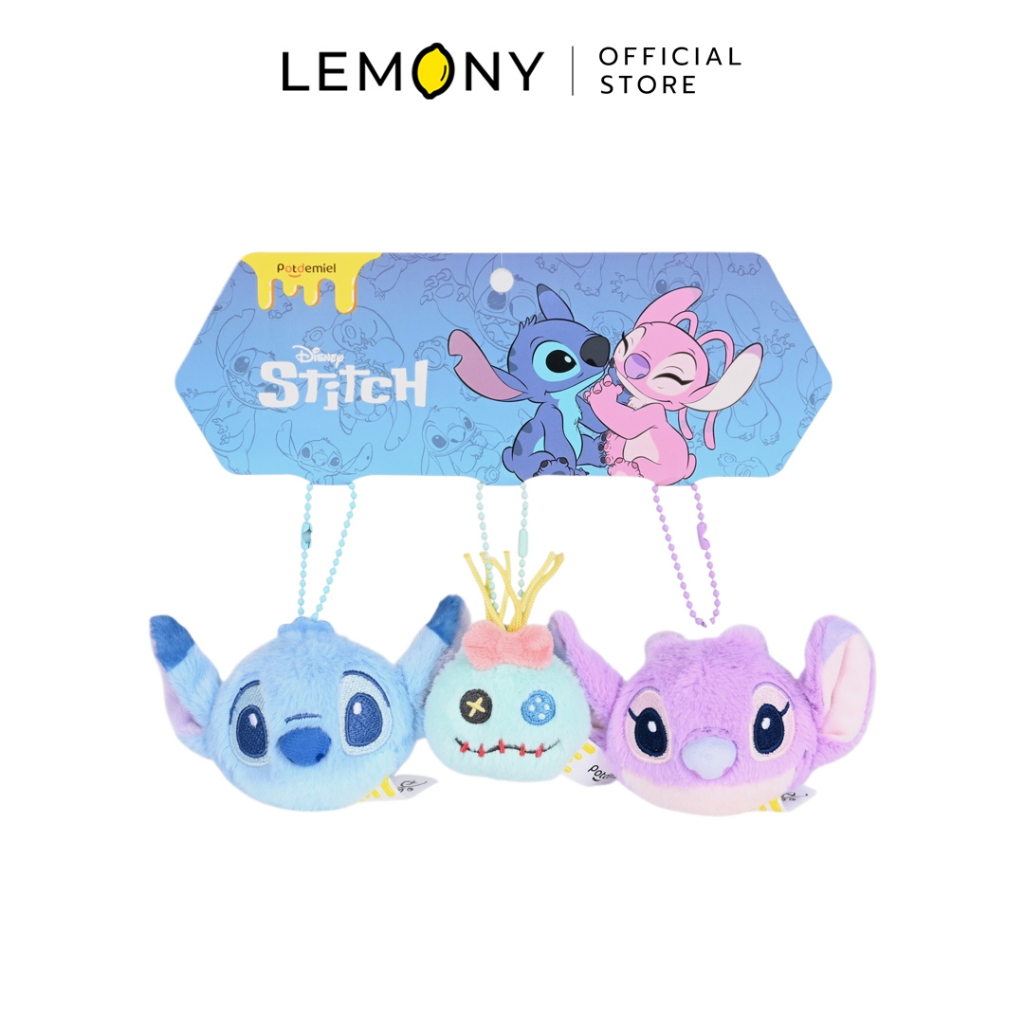 LEMONY เซตพวงกุญแจตุ๊กตา ลิโล & สติทช์ ขนาด 5.5 ซม. (3 ชิ้น) Disney Lilo & Stitch Collection