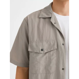MANMAN OUTFIT - สินค้าใหม่! เชิ้ตผ้าร่ม กระดุมสแนป Street style