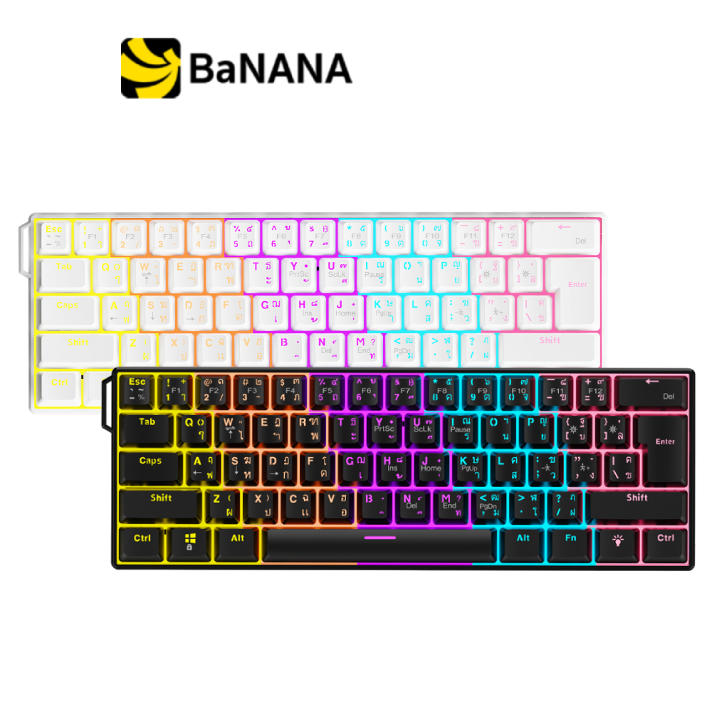 คีย์บอร์ดเกมมิ่ง Ajazz Gaming Keyboard NK61 Wired Red Switch by Banana IT