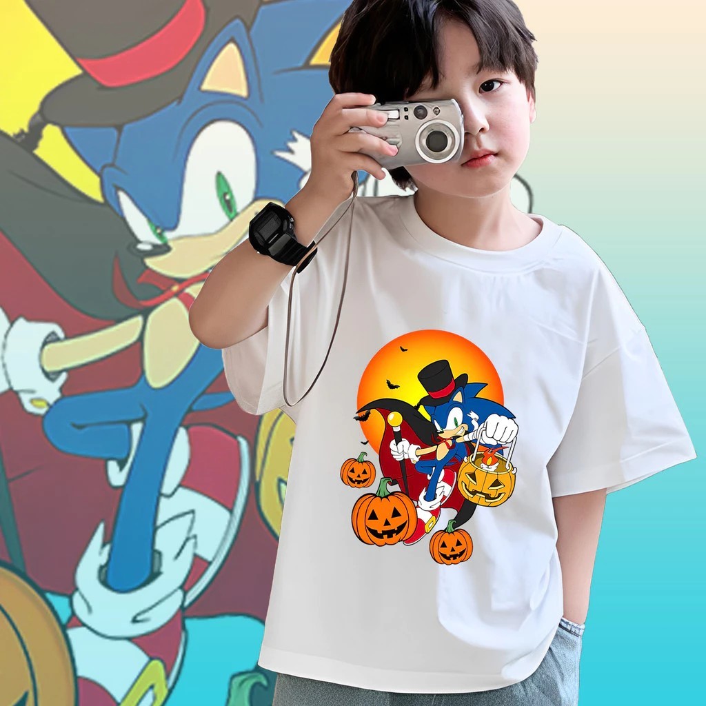 เสื้อยืดเด็กน่ารักธีมฮาโลวีนของ ผ้าฝ้าย100%THAISHOPไซส์ 90-150CM