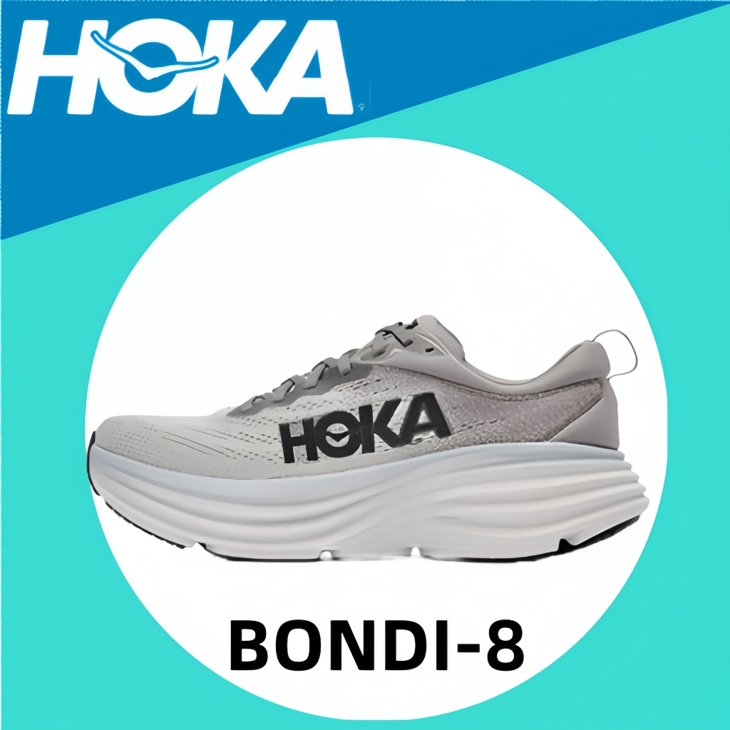 🔥100 % เป็นของแท้ 🔥 HOKA ONE ONE Bondi 8  1123202-SHMS Casual shoes Running shoes Sports shoes