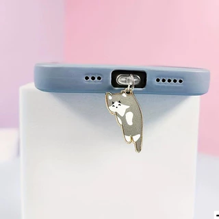 Anti Dust Cap เรซิ่นตุ๊กตาแมวโทรศัพท์ปลั๊กฝุ่นจี้ยางนุ่มปลั๊กกันฝุ่นสําหรับ Type-C IOS Universal โทรศัพท์อุปกรณ์เสริม