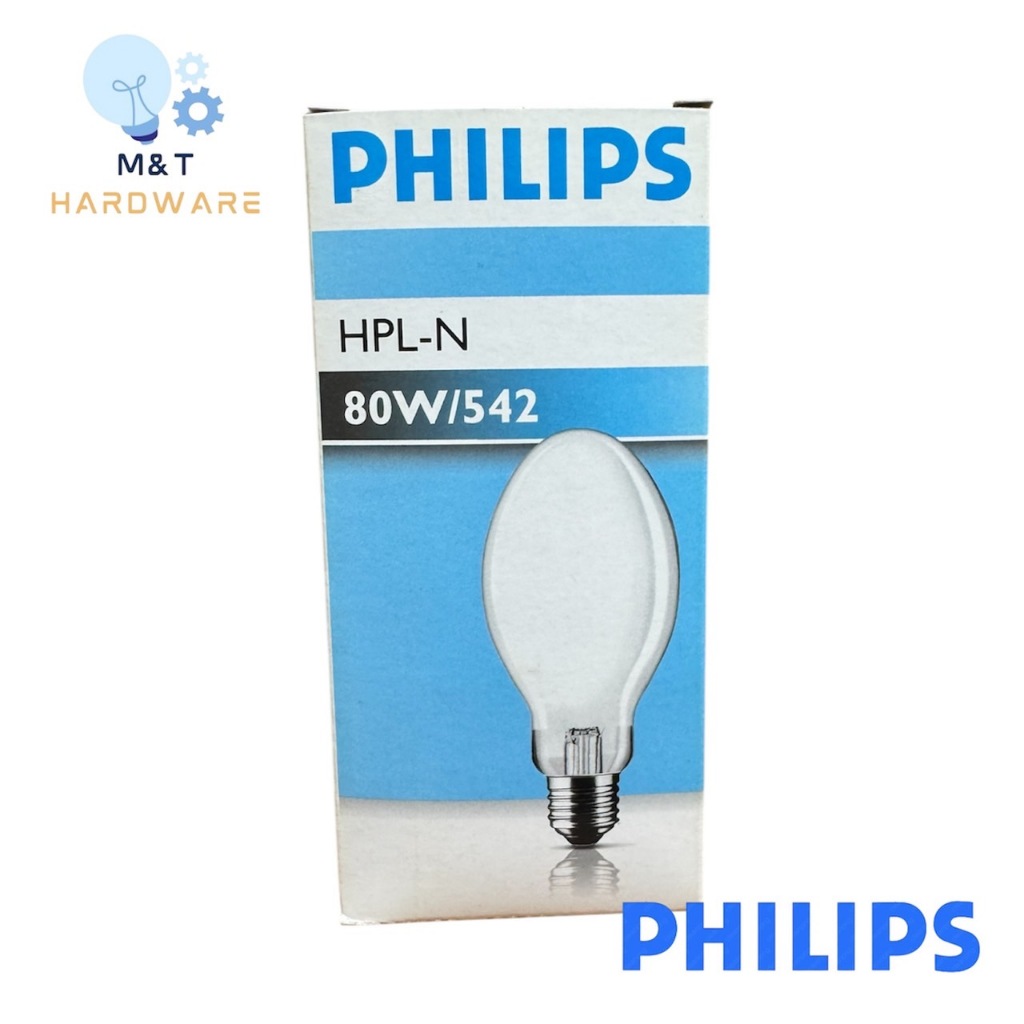 PHILIPS ฟิลิปส์ หลอดเมอร์คิวรี่ HPL-N 80W/542 ขั้ว E27 หลอดแสงจันทร์ MERCURY