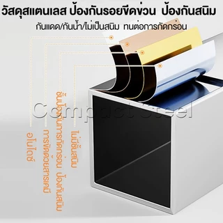 Compact Steel ชั้นวางจาน ที่คว่ําจาน อัพเกรดหนาขึ้น สแตนเลส พร้อมประตูกันฝุ่น 65~105ซม คร่อมอ่างล้างจาน ชั้นวางของในครัว