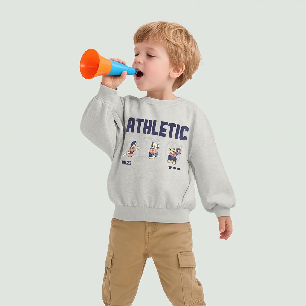 Beryl kids🌸เสื้อยืดแขนยาวเด็ก 🎀เสื้อฤดูใบไม้ร่วงเด็กผู้ชาย พิมพ์ลายหมีน้อยน่ารัก ดูดซับเหงื่อ ระบายอากาศได้ งานเย็บอย่าง - รูปที่ 2