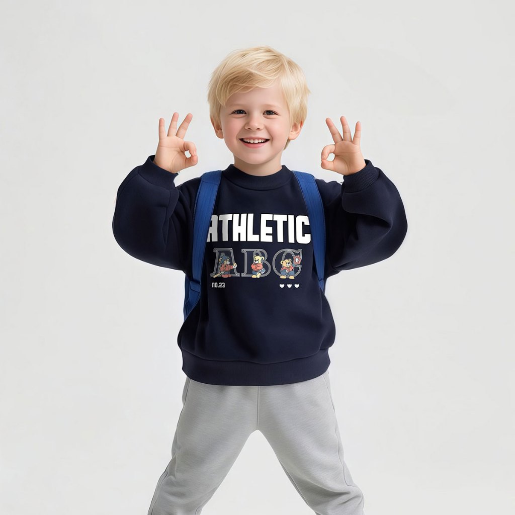 Beryl kids🌸เสื้อยืดแขนยาวเด็ก 🎀เสื้อฤดูใบไม้ร่วงเด็กผู้ชาย พิมพ์ลายหมีน้อยน่ารัก ดูดซับเหงื่อ ระบายอากาศได้ งานเย็บอย่าง - รูปที่ 6