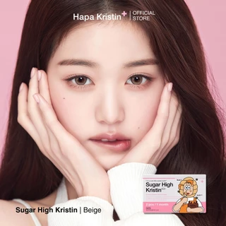 HapaKristin คอนแทคเลนส์ รายเดือน รุ่น Sugar High Kristin สี Beige (2pcs/box) มีค่าสายตา Contact Lens