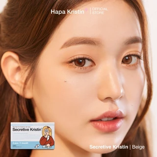 HapaKristin คอนแทคเลนส์ รายเดือน รุ่น Secretive Kristin สี Beige (2pcs/box) มีค่าสายตา Contact Lens