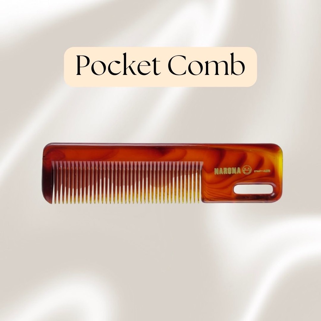 หวีสีชา หวีสั้น สีชา หวีพก หวีเล็ก Pocket comb รูปที่ 3