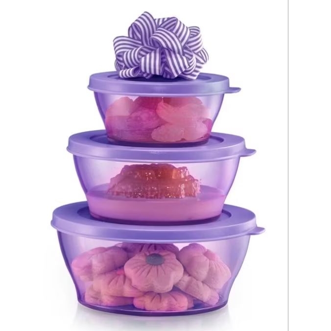 Tupperware ถ้วยเคลียร์โบว์(1ใบ) เนื้อคริสตัลใสเหมือนแก้วแต่แกร่งกว่า ฝาปิดแน่น ไม่หกซึม