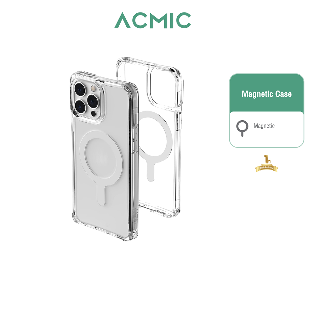 ACMIC Magnetic Case แม่เหล็กใสสำหรับ i13/i13pro/i13pro max เคสใส