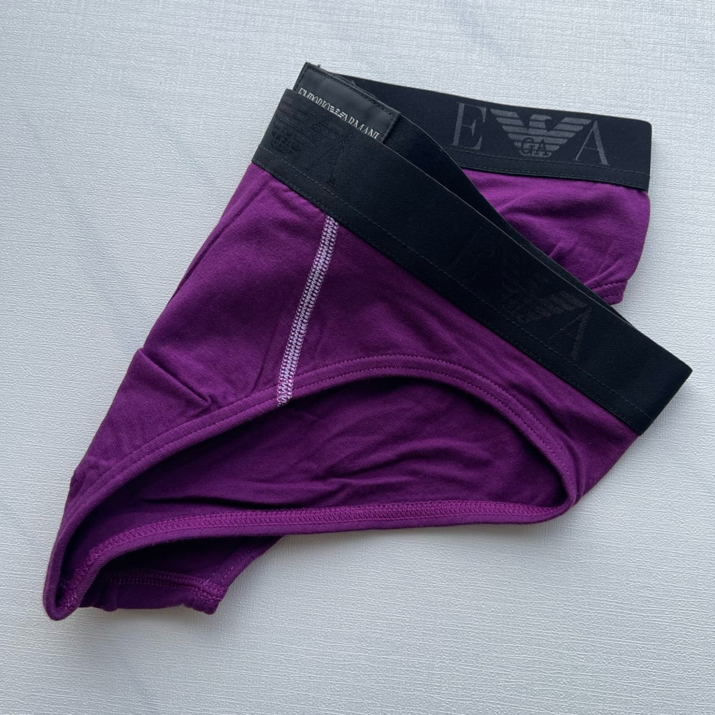 กางเกงในชาย emporio armani สีม่วงViolet ขอบดำ brief size M,L,XL - รูปที่ 4
