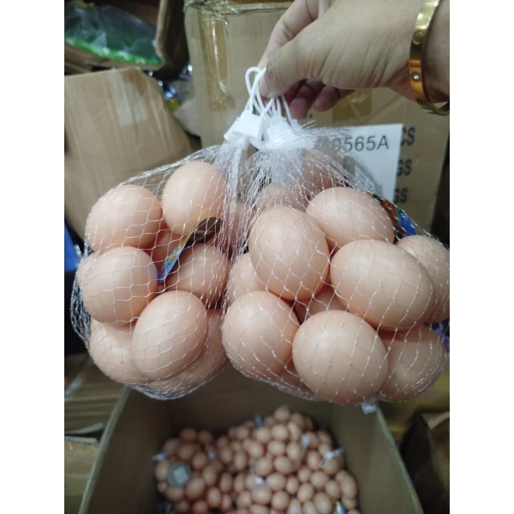 ไข่ ไข่ปลอม ไข่ไก่ถุงตาข่าย ไข่ถุง12ฟอง สินค้าขายดี
