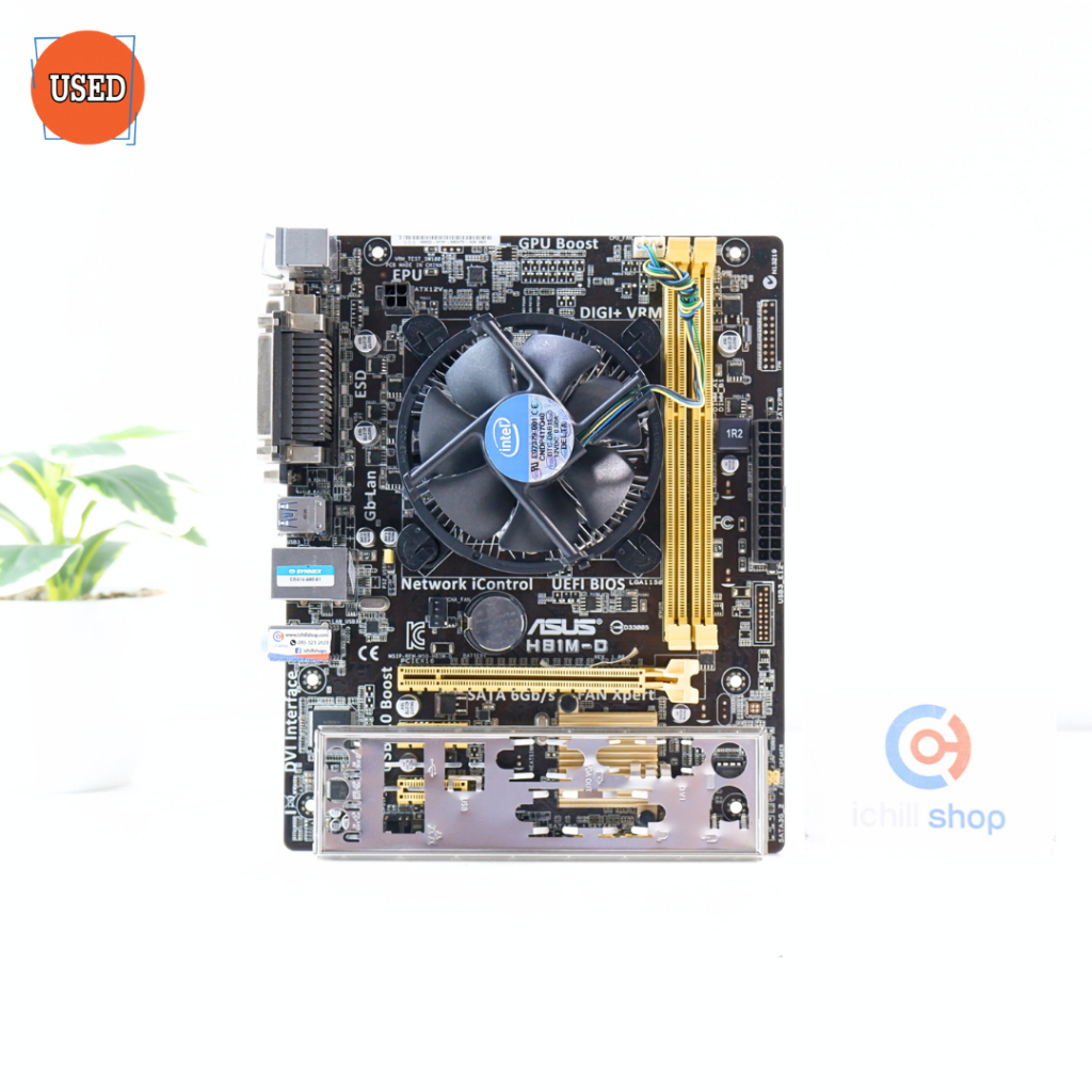 ชุดซีพียูพร้อมเมนบอร์ด CPU: INTEL CORE I7-4790 + MB: ASUS H81M-D P16447