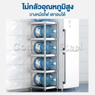 Compact Steel 5/4/3ชั้น ชั้นวางของ เพิ่มความหนา ปรับความสูงระหว่างชั้นได้ แข็งแรง ชั้นวางของในครัว รับน้ำหนักได้ดี