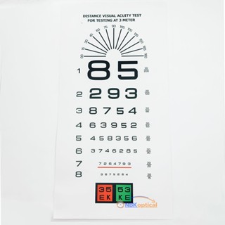 [พร้อมส่ง🇹🇭] แผ่นป้ายวัดสายตามองไกล ระยะ 3m. (พิมพ์บนกระดาษ …