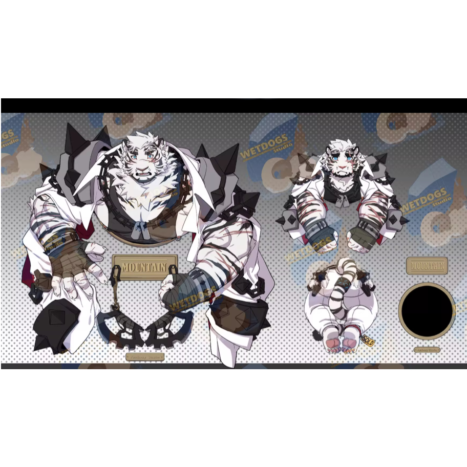 (สินค้ามือหนึ่ง) กระเป๋าผ้าพร้อมพวงกุญแจ  - Kemono / Furry (Arknights) - Mountain Bag With Keychain