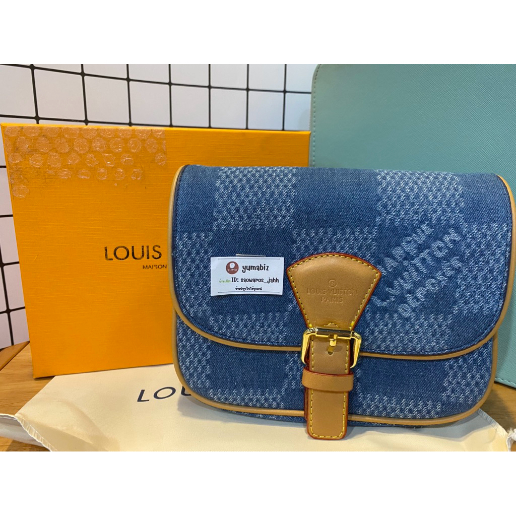 LV VIP Gift Mens designer crossbody bag denim Used like new