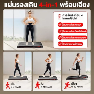 ลู่วิ่ง ลูวิ่งไฟฟ้า treadmill P2 ลู่วิ่ง ลู่เดิน ลดน้ำหนัก ลดไขมัน ฟังก์ชันสั่นสะเทือน 4 ระดับ | การยกขั้น 2 ระดับ