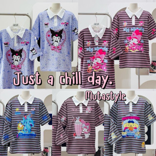 ॱଳ͘เสื้อป้ายJust ผ้าร่องลายน่ารัก /อก42“