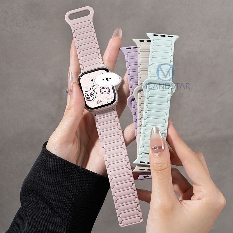 สาย smart watch 40/44/45/41/46มม สายนาฬิกา สําหรับwatch11 10 9 8 ultra 7 6 5 4 เเบบเเม่เหล็ก สําหรับแอปเปิ้ลวอช A-star