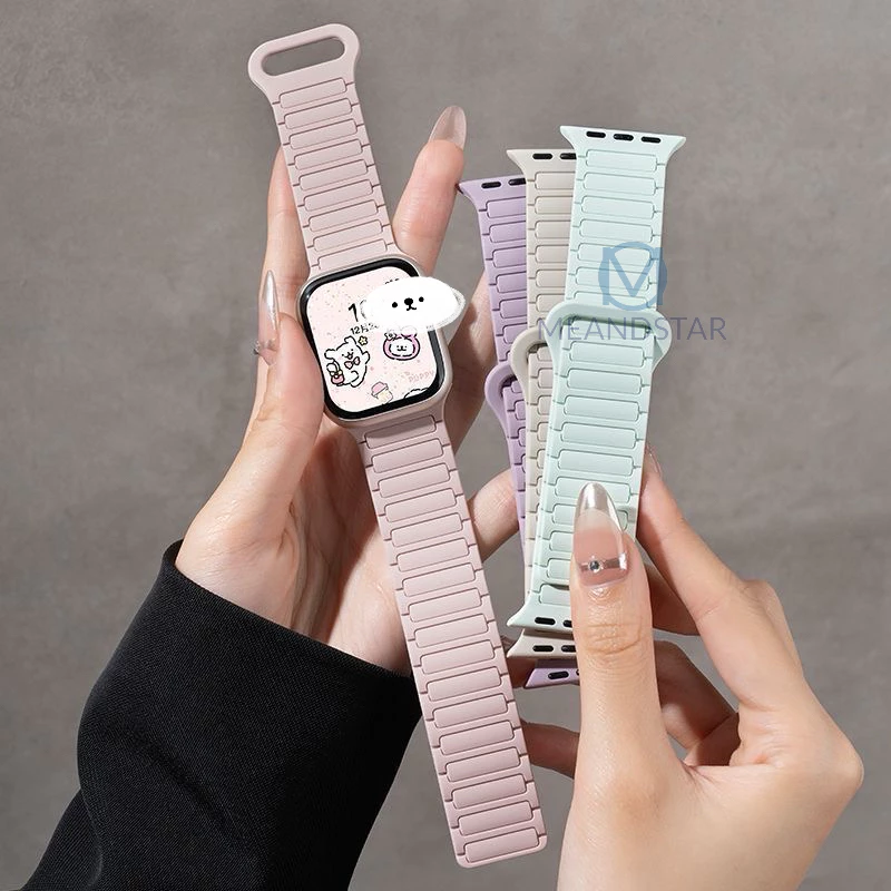สาย smart watch 40/44/45/41/46มม สายนาฬิกา สําหรับwatch11 10 9 8 ultra 7 6 5 4 เเบบเเม่เหล็ก สําหรับแอปเปิ้ลวอช A-star