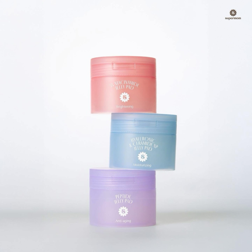 (พร้อมส่ง🎀) SUPERMOM | JELLY PADS ซุปเปอร์มัม เจลลี่แพด โทนเนอร์แพดซุปเปอร์มัม เป็นมินิมาร์คหน้าในตั