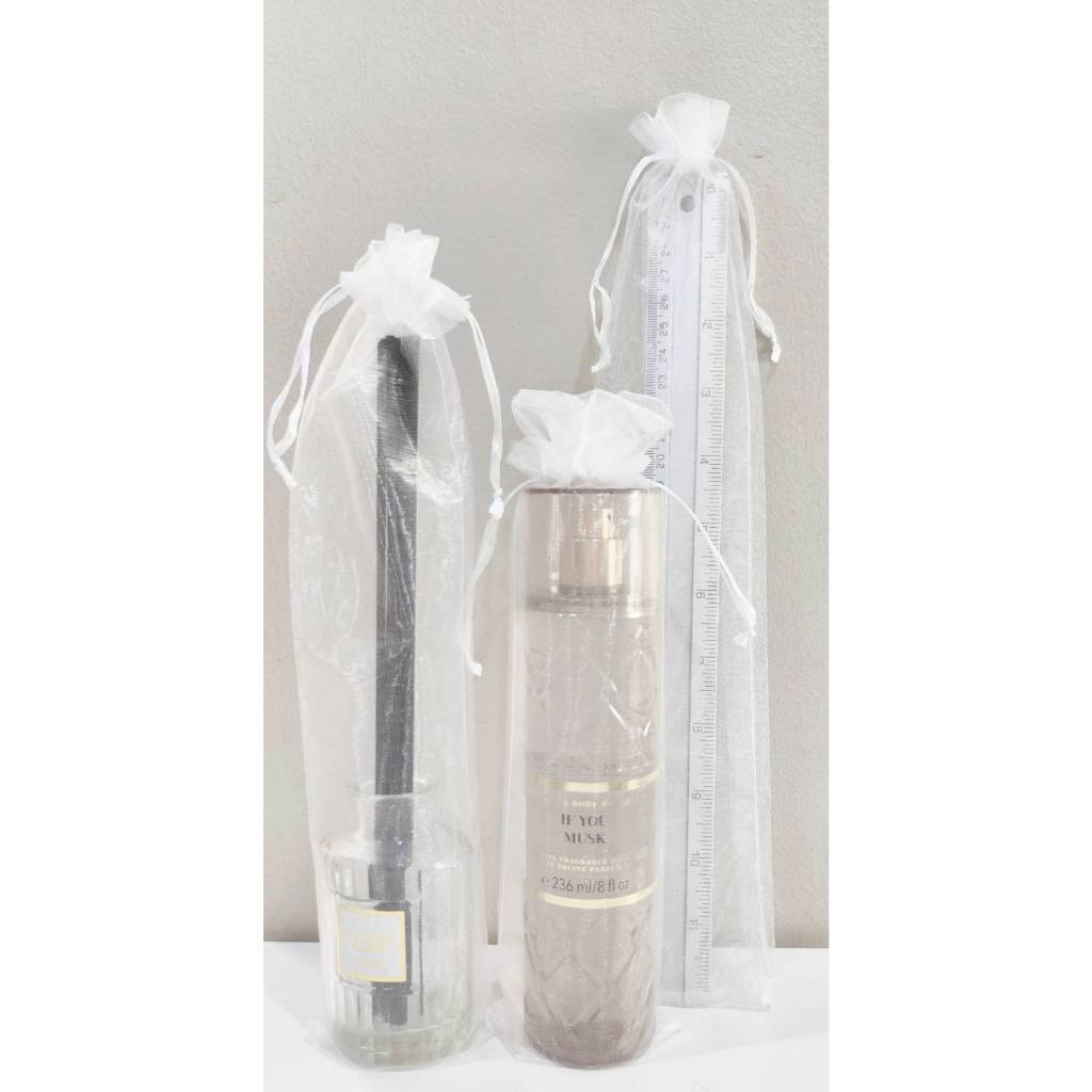 แพ็ค 10 ใบ พร้อมส่งจากไทย ถุงผ้าแก้ว ถุงใส่ของชำร่วย 8×33 ซม 8*33 ทรงยาว ถุงผ้าหูรูด สำหรับใส่หลอด ถุงช้อนส้อม