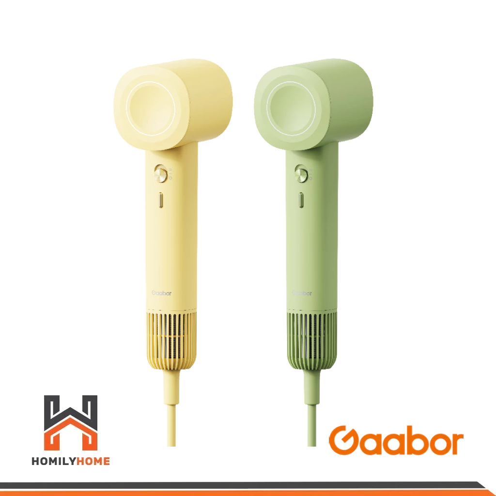 Gaabor ไดร์เป่าผม รุ่น HD-Mini03A สีเหลือง , HD-Mini03B สีเขียว ไดร์ AI รักษาอุณหภูมิ 50°C เครื่องเป