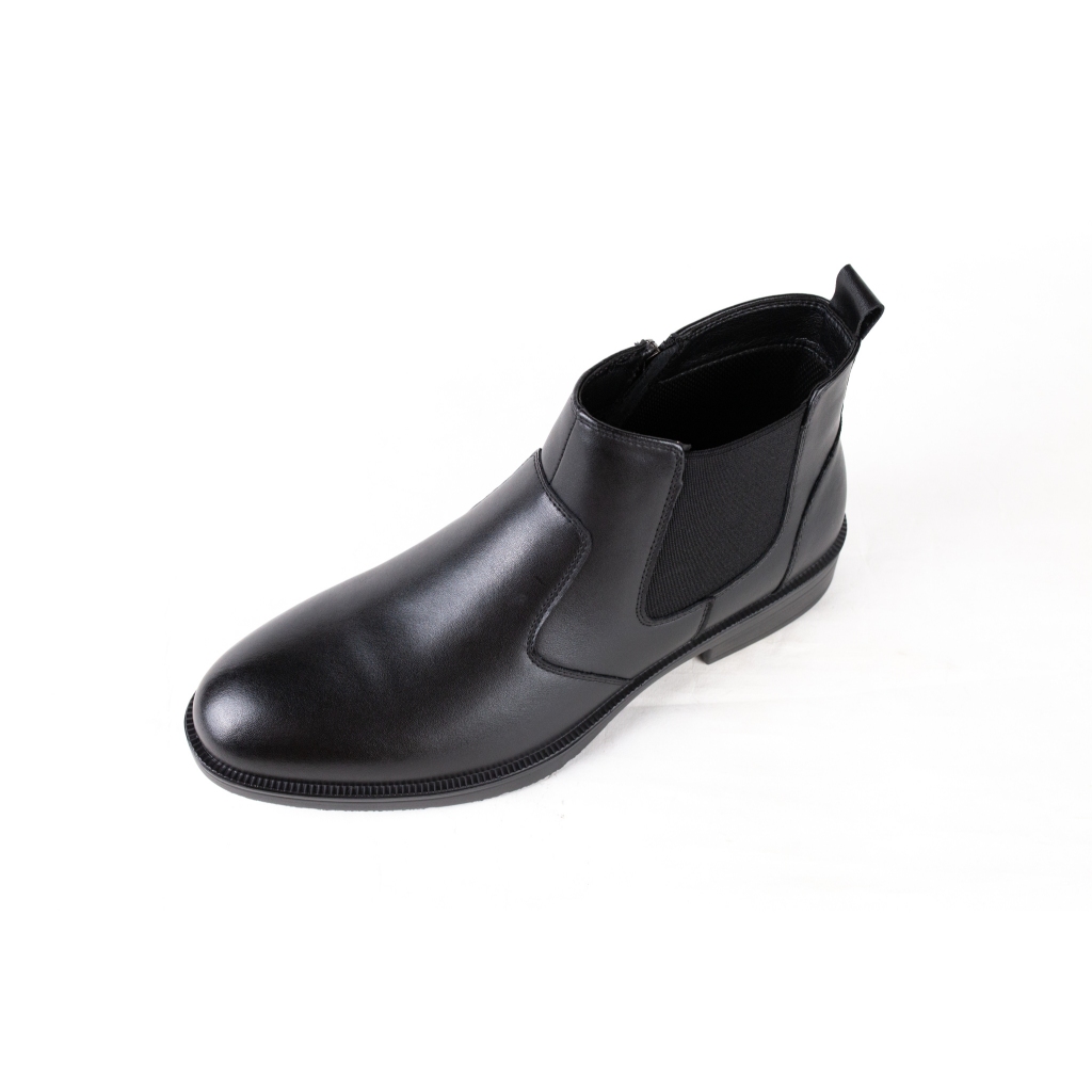 HEAVY SHOES รองเท้าบู๊ทหนังมีซิปข้างผู้ชายรุ่น  VD2703  มีสีดำ