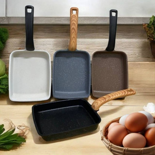 กระทะไข่ม้วน กระทะสี่เหลี่ยม  เคลือบnon-stick ด้ามพลาสติก (ไ…