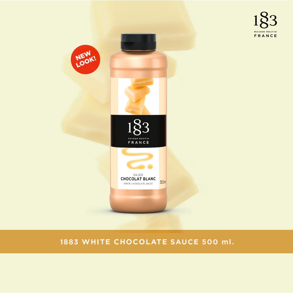 (ซื้อ 2 แถมหัวบีบ) 1883 ซอสไวท์ช็อกโกแลต 500 มล.(1883 WHITE CHOCOLATE SAUCE 500 ml.)