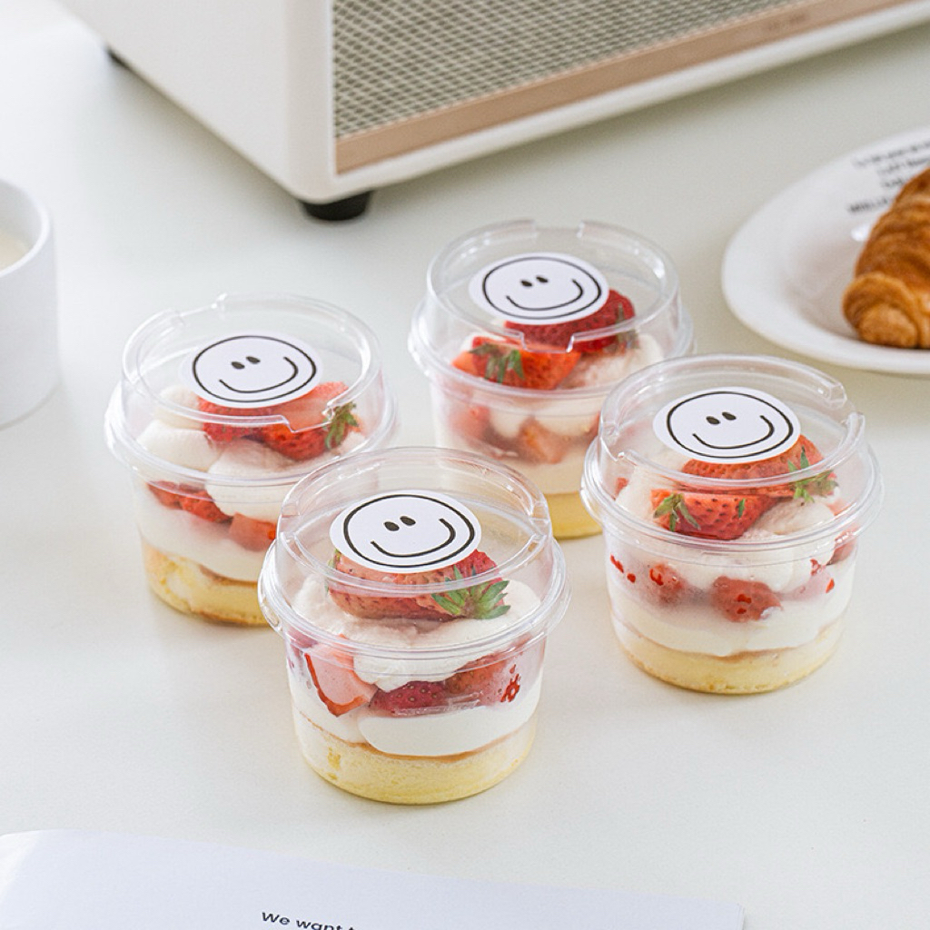 ถ้วยขนมพลาสติกใส  ถ้วยกลมใส ใส่ขนม ถ้วย+ฝา PET(แพค50 ใบ) 150ml,250 ml ใส่ เต้าฮวย พุดดิ้ง ชี้สเค้ก เค้กมินิมอล  BX32