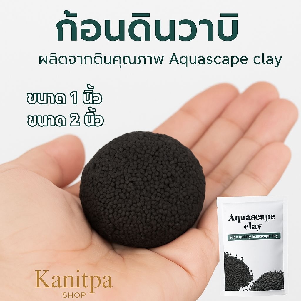 ก้อนวาบิ  ทำจากดินปลูกไม้น้ำสูตรพิเศษ  ก้อน 10 ฿ (พร้อมส่ง) ซื้อ 6 ก้อน แถม 1 📌🔥