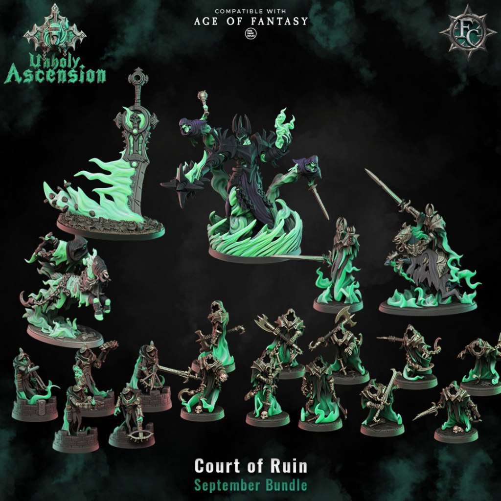Court of Ruin : Collection : Miniature Resin โมเดลบอร์ดเกม ผลิตตามสั่ง DnD Tabletop