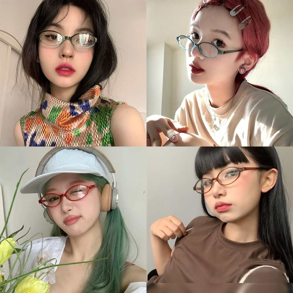 มีส่งด่วน   แว่นตาแฟชั่น ทรงวงรี งานวงรีสไตส์เกาหลี แว่นใสวงรี BlueBlock สินค้าพร้อมส่ง ราคา ถูกที่สุด ดีลบีเคเค แกลเลอรีภาพที่ 2