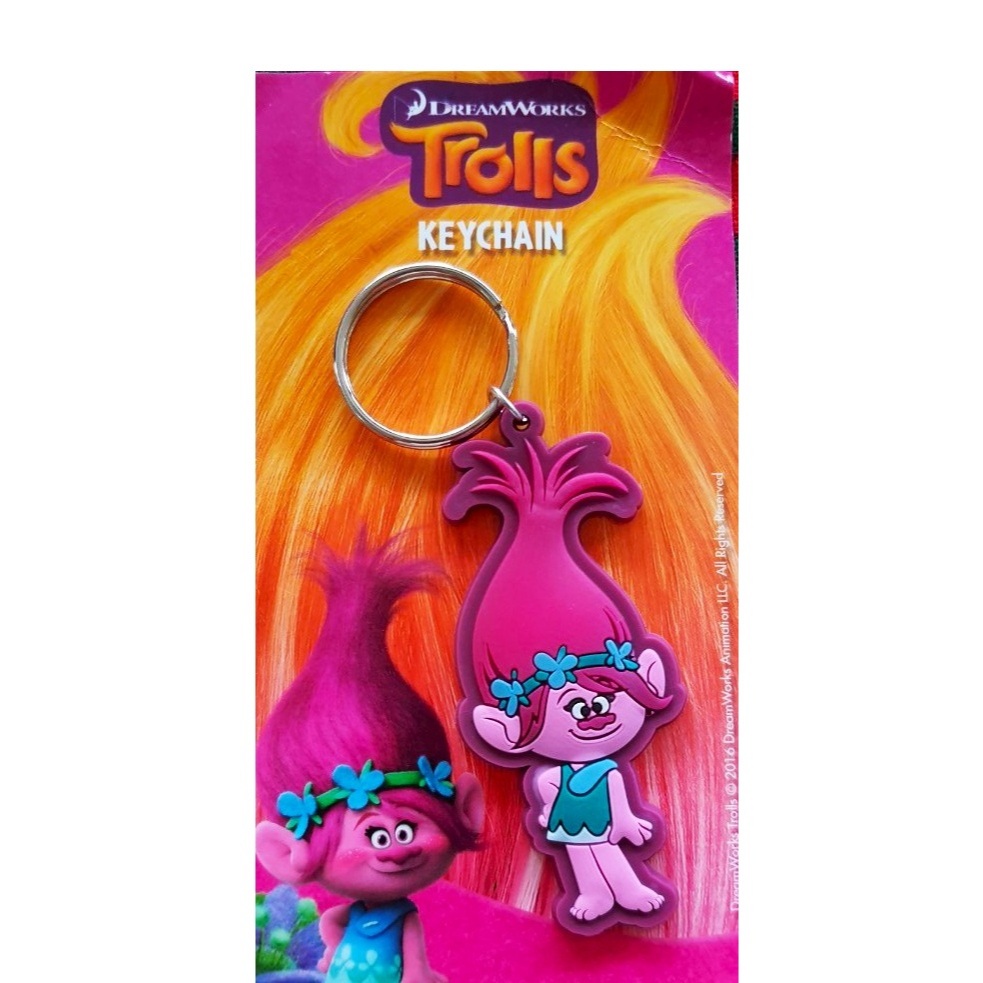 พวงกุญแจ Trolls keychain  โทรลล์  ป๊อปปี้ Poppy จาก ญี่ปุ่น Size : 6.5 cm