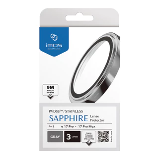 IMOS ฟิล์มกระจกเลนส์กล้อง Sapphire Len Protector Stainless ใช้สำหรับ iPhone 17 Series แหวนกันรอยเลนส์กล้อง