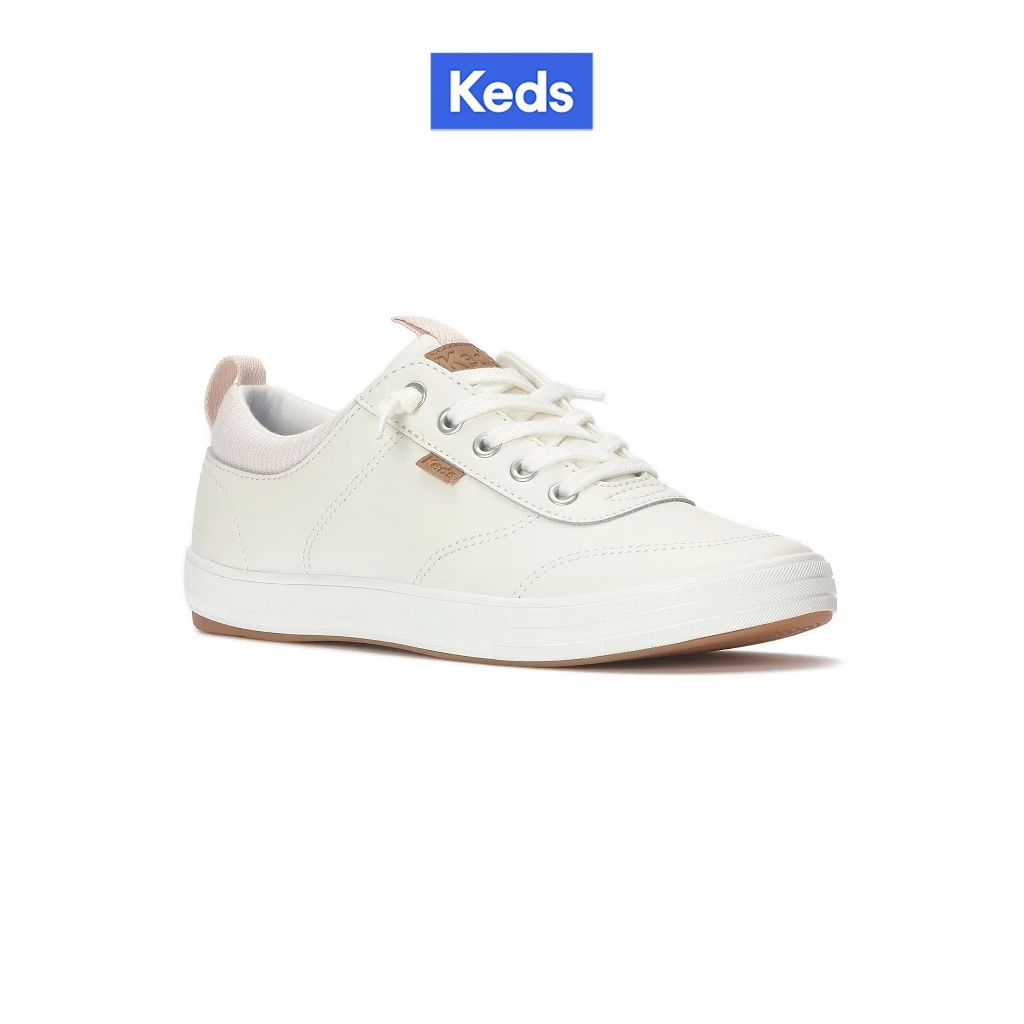 KEDS รองเท้าผ้าใบแบบผูกเชือก รุ่น CENTER III SLIP ON LEATHER สีขาว ( KW-CNTSLP-6-110 )