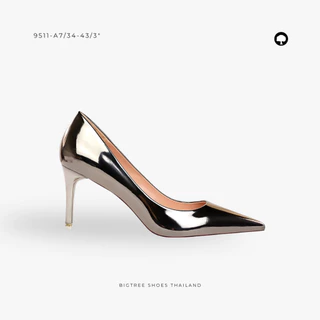 Bigtree Shoes Thailand ส้นสูงออกงาน สีวาวหรู พื้นนุ่ม เดินง่าย ไซส์ 34-43 (รหัส 9511-7)