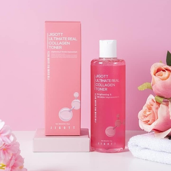 🎀 Jigott Ultimate Real Collagen Toner  โทนเนอร์บำรุงผิวหน้า ผลิตภัณฑ์ดูแลผิวจากเกาหลี