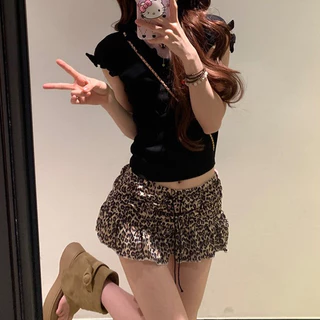 Rita พร้อมส่ง🐆กระโปรงสั้น❣️ลายเสือดาว มีซับใน กระโปรงมินิ Skirt เอวสูงทรงเอ ใส่แล้วดูผอม แฟชั่นเซ็กซี่ผู้หญิง