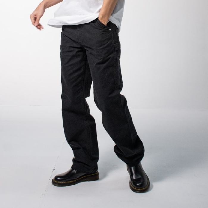 era-won กางเกงยีนส์ มีกระเป๋าข้าง รุ่น CARPENTER DENIM COLOR สี Black