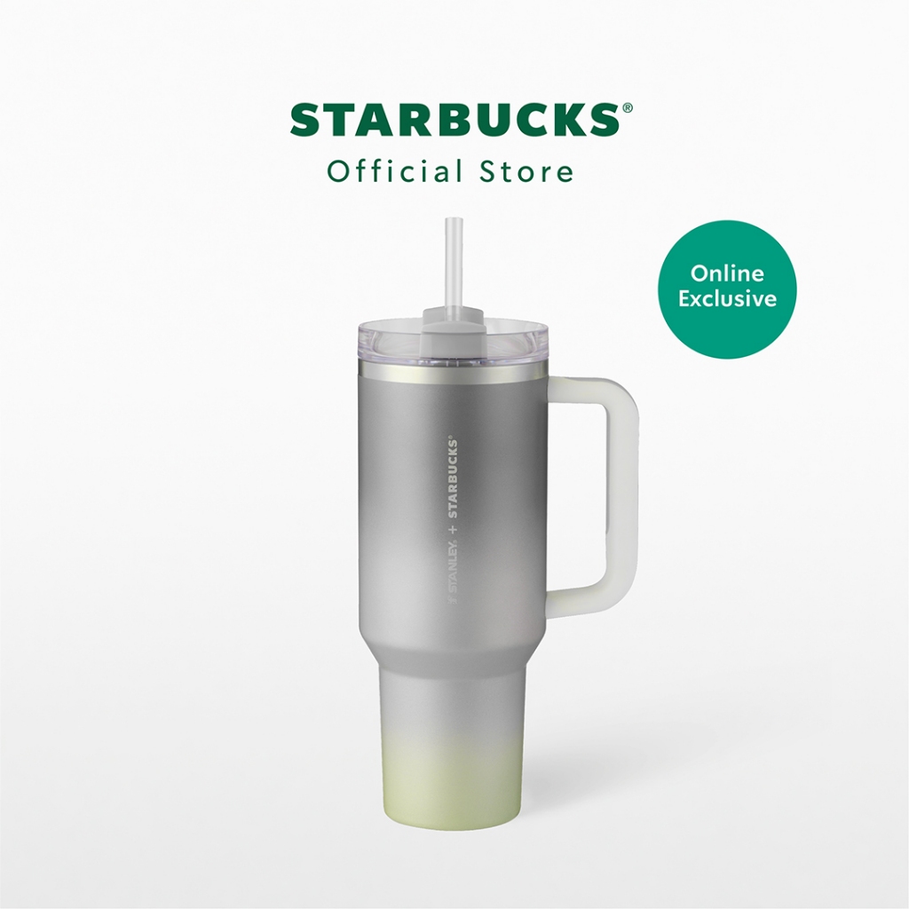 Starbucks Stainless Steel Silver Chrome STANLEY Cold Cup 40oz. ทัมเบลอร์สตาร์บัคส์สแตนเลสสตีล ขนาด 40ออนซ์ A9001764
