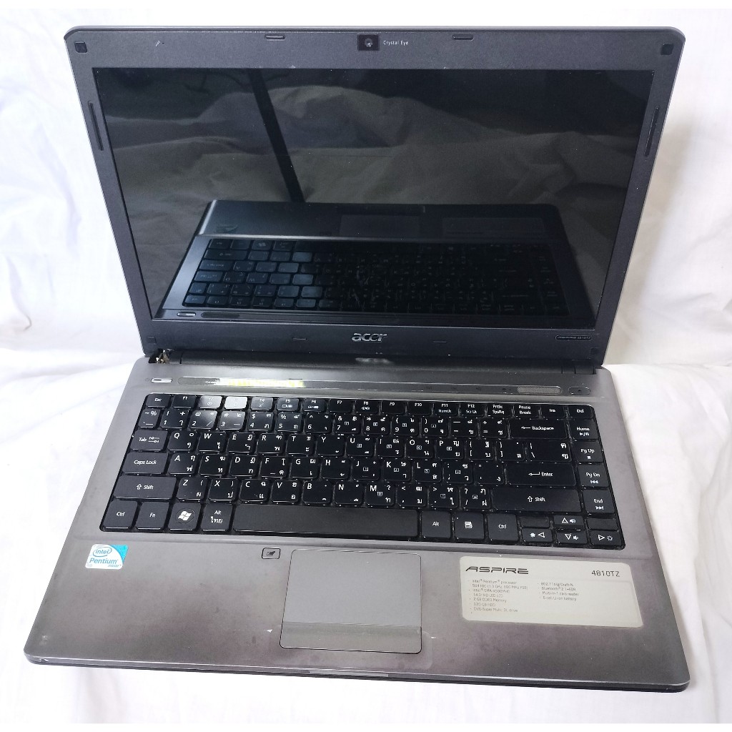 Notebook Acer Aspire 4810TZ Dual Core SU4100(1.30 GHz, 2 MB L2 Cache, FSB 800 MT/s)ขนาด 14 นิ้ว"USED