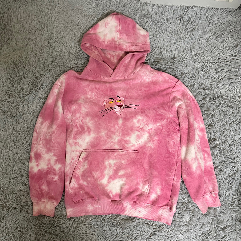 H&M Hoodie Pink Panther Tie-Dye ชมพู (มือสอง)