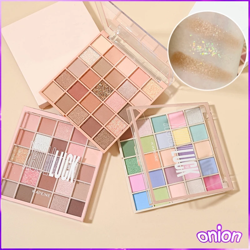 25สี อายแชโดว์พาเลท เนื้อใยไหม เนื้อแมท ประกายชิมเมอร์ กลิตเตอร์ สีสวย ติดทน กันน้ำ แบบพกพา