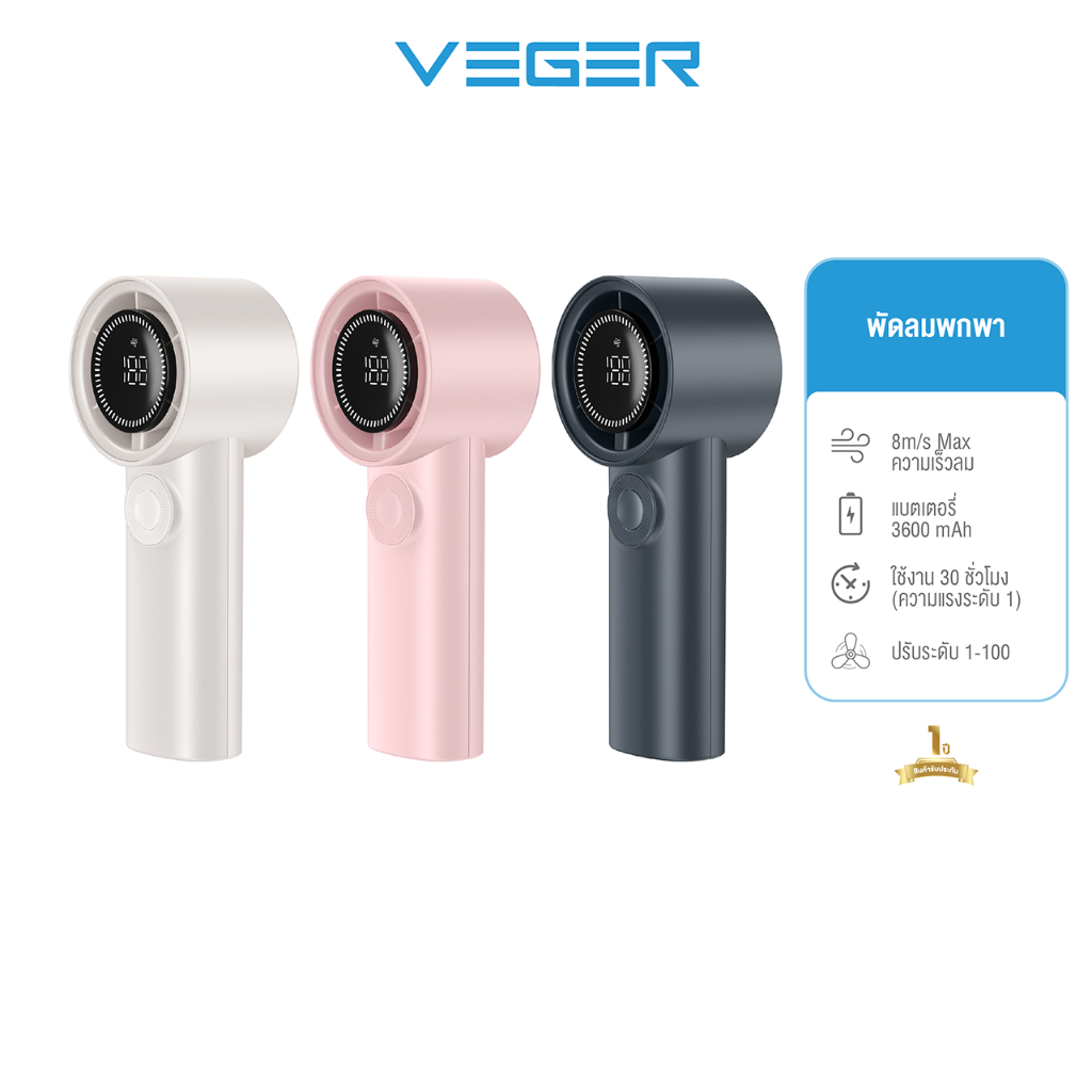 [แถมสติ๊กเกอร์] ACMIC พัดลมพกพา ALF-01 / VLF-01 Turbo Fan แบตเตอรี่ 4000mAh/3600mAh ปรับความแรง100ระ