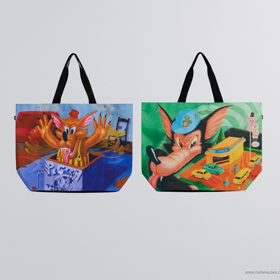 CARNIVAL CNVXYMDA001BL YAMADA WOLF TOTE BAG MULTI OS