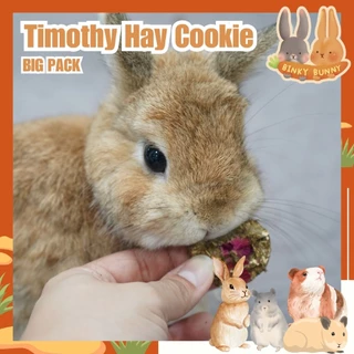 Binky Bunny House คุ้กกี้หญ้าทิโมธี (Timothy Hay Cookie) ขนมอบแห้งลับฟันสำหรับสัตว์ฟันแทะ แพ็คใหญ่